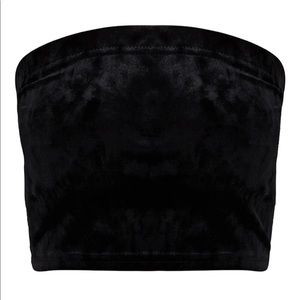 Black Velvet Bandeau Top